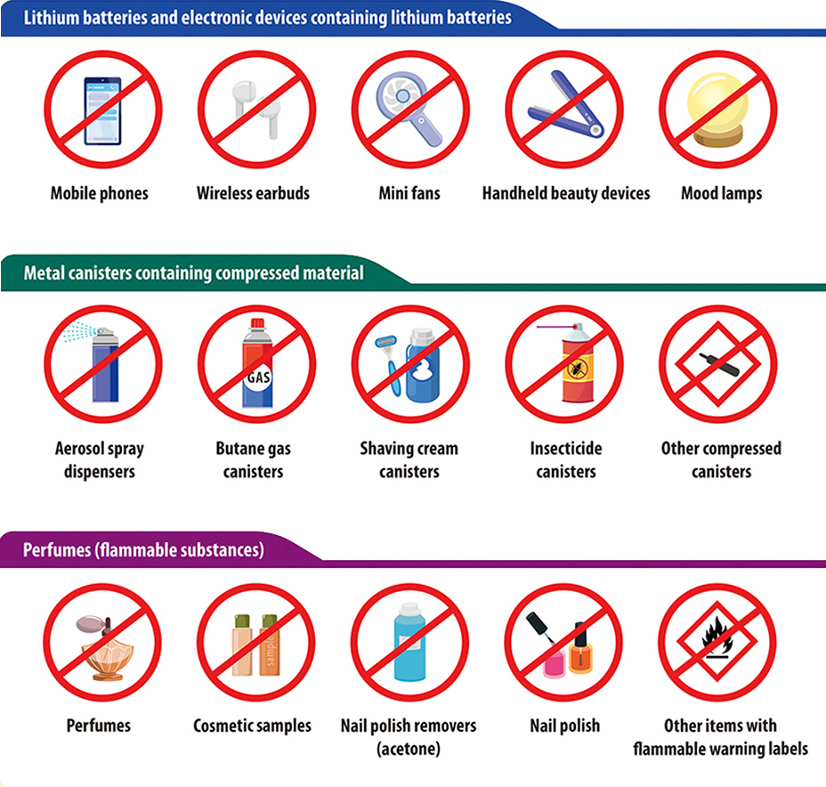 Commonly Detected Air Freight Prohibited Items
